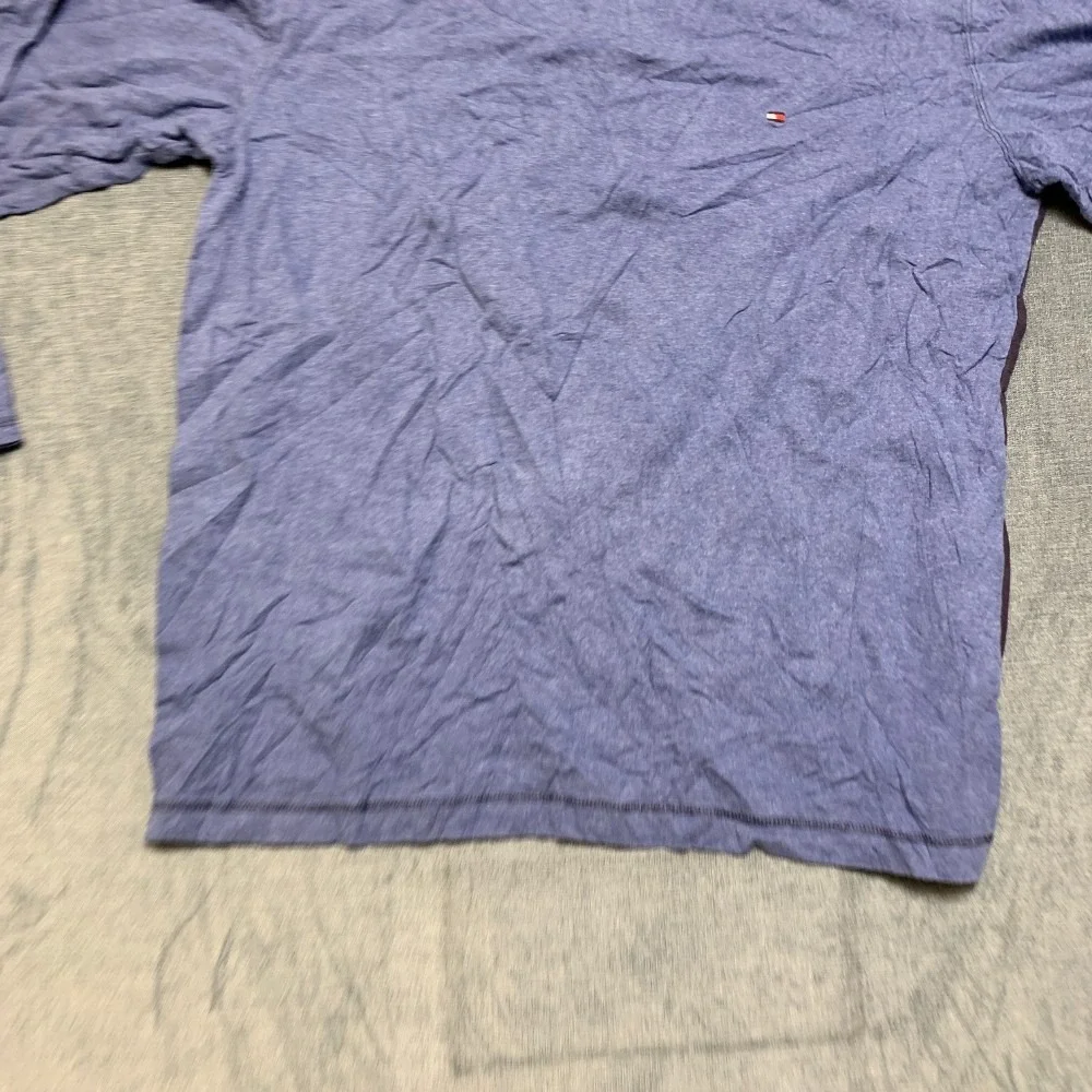 Tommy Hilfiger Shirt Mens Large Heather Blue Crew Neck Long Sleeve Regular Fit